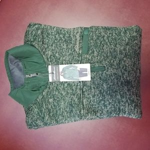 1/4 zip fleece pullover sweater